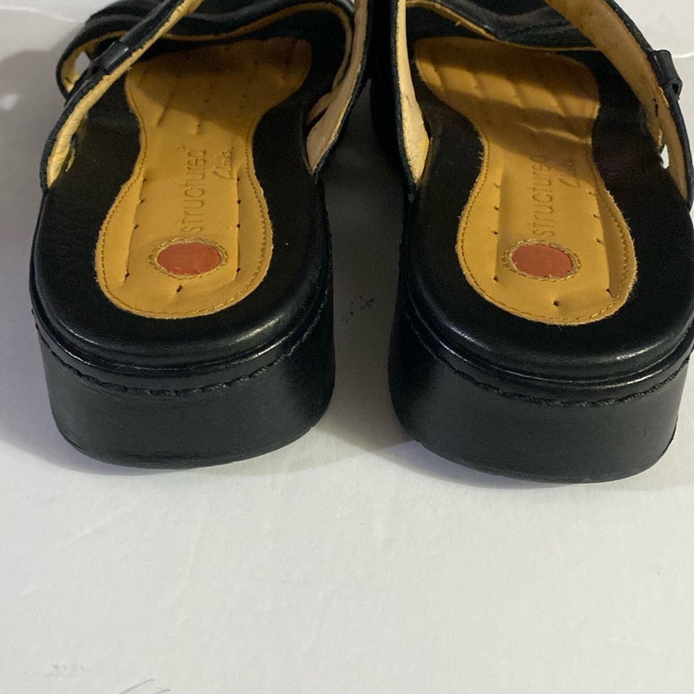 Unstructured CLARKS Sandals, Sz 10, Leather, Slides, Slip on, Classic,Comfort - Picture 8 of 16